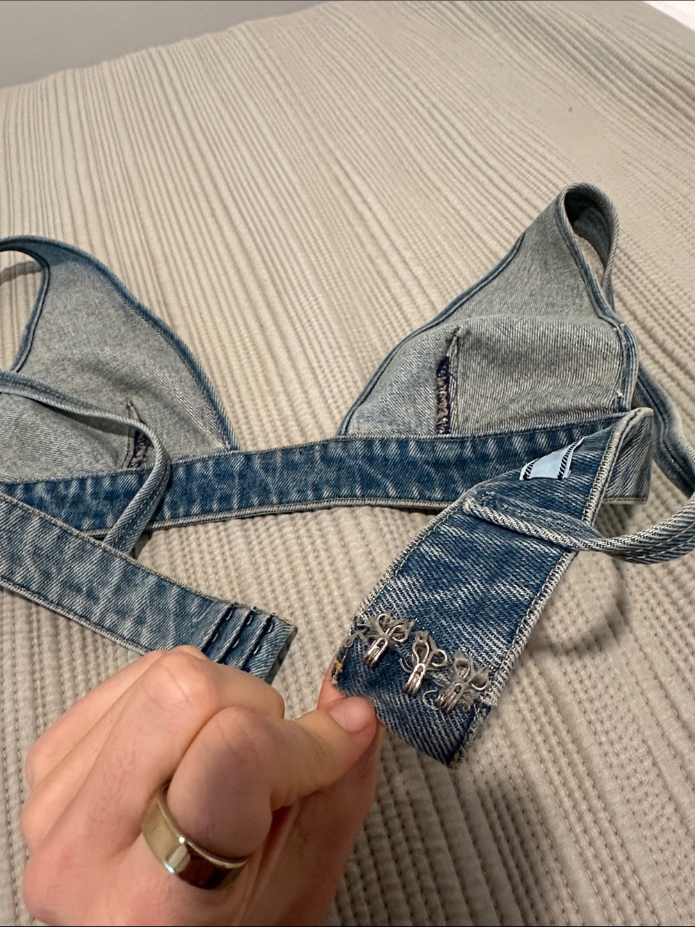 Prada Denim Bralette Crop Top - Picture 5 of 6